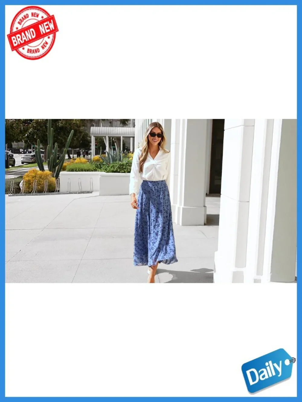 Womens Floral Mesh Maxi Skirt High Waisted A-Line Tulle Skirt Layered Long - Picture 6 of 6